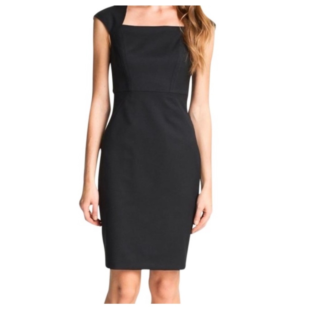 Ted Baker London Miakod Sheath Dress in Black w signature rose print lining